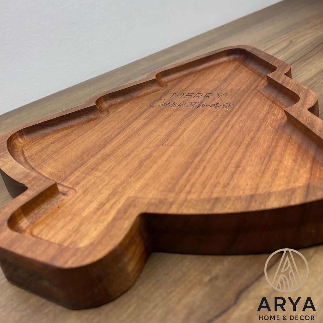 TABLA GRABADA ÁRBOL NAVIDEÑO