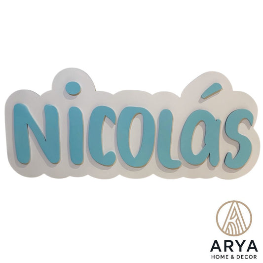 LETRERO DE PARED NOMBRE MODELO CHOCOLAT