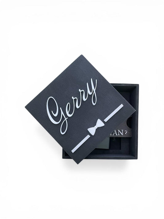 Caja para pedir padrinos Groomsman