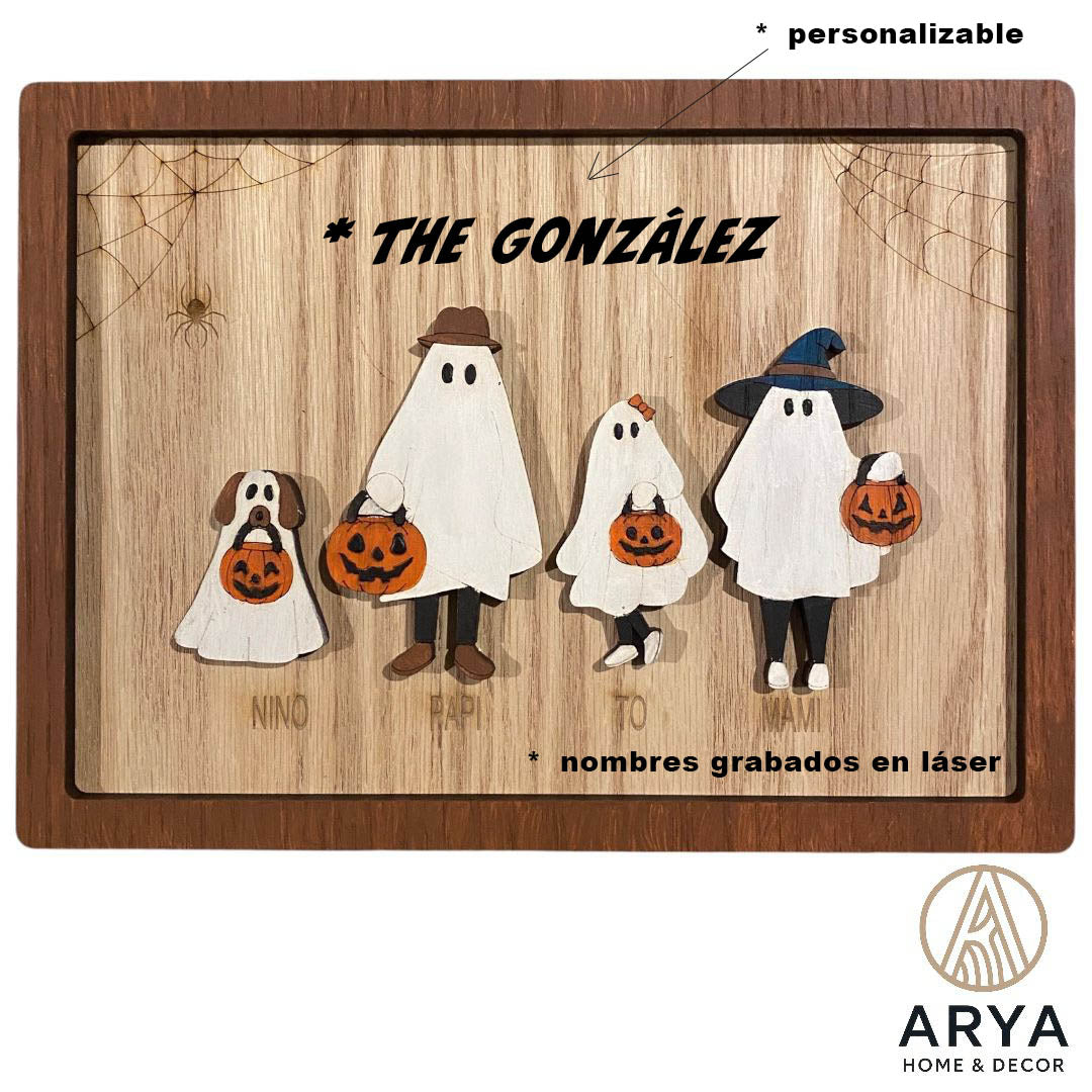 Cuadro Familiar de Fantasmas – Decoración de Halloween
