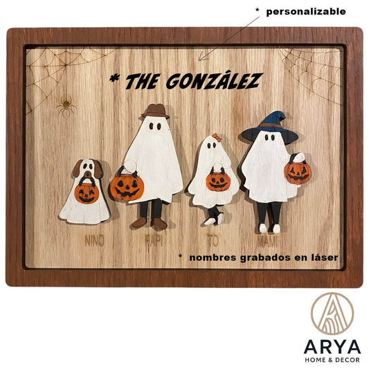 Cuadro Familiar de Fantasmas – Decoración de Halloween