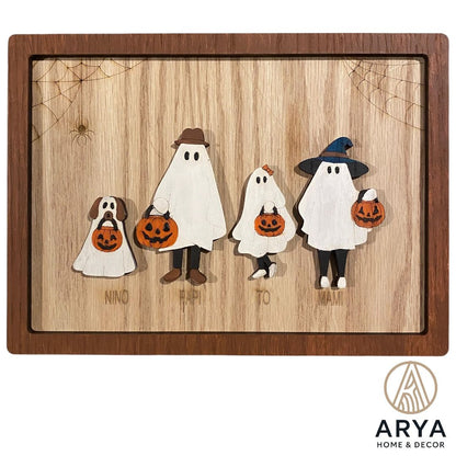 Cuadro Familiar de Fantasmas – Decoración de Halloween