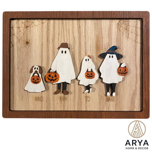 Cuadro Familiar de Fantasmas – Decoración de Halloween