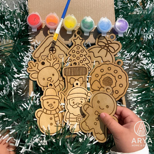 Esferas Navideñas para Pintar – Set de 9 piezas