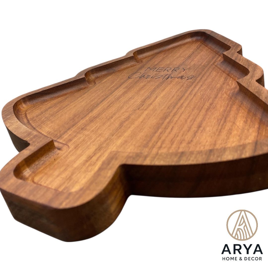 TABLA GRABADA ÁRBOL NAVIDEÑO
