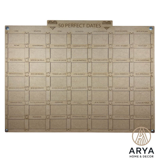 Las 50 Citas – Cuadro para llenar con tus mejores recuerdos
