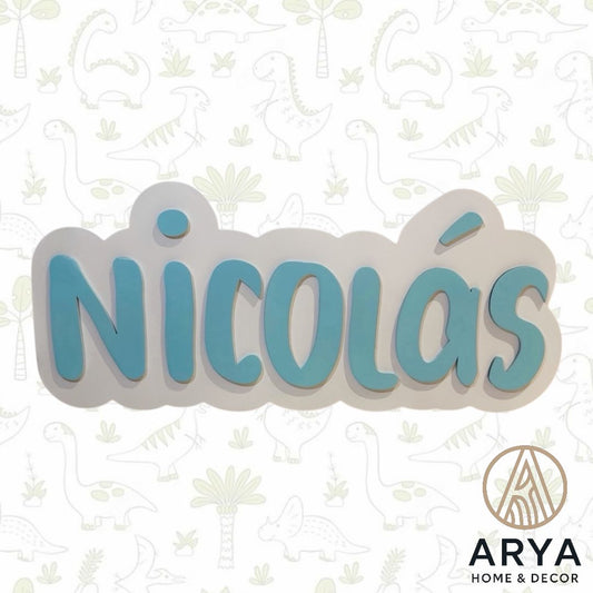 LETRERO DE PARED NOMBRE MODELO CHOCOLAT