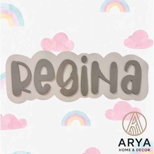 LETRERO DE PARED NOMBRE MODELO FRESH