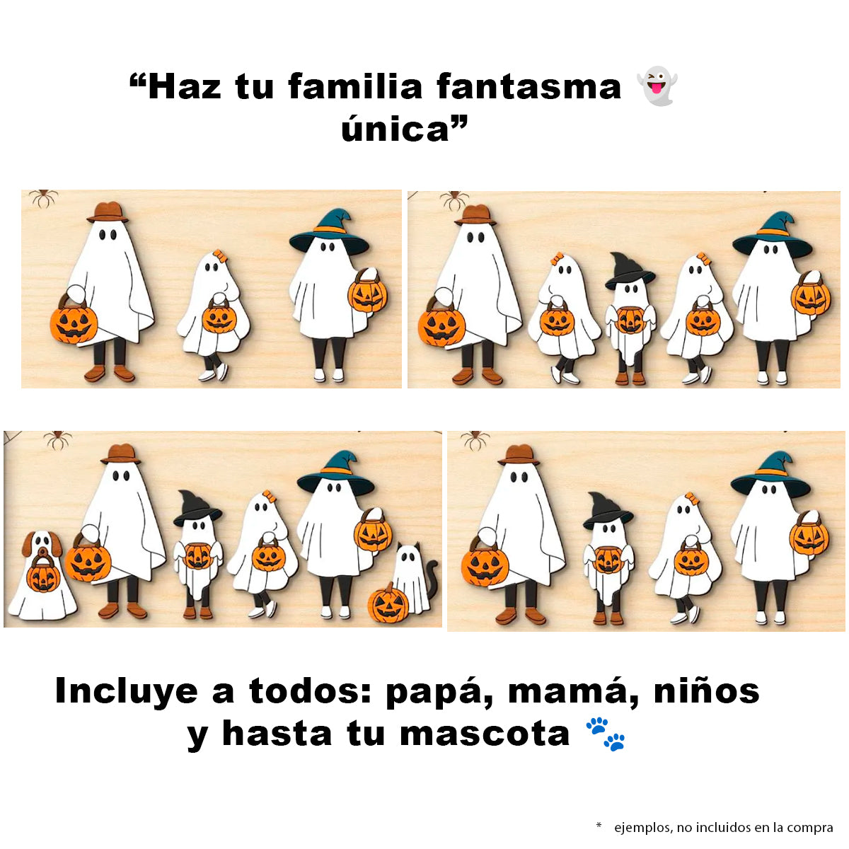 Cuadro Familiar de Fantasmas – Decoración de Halloween