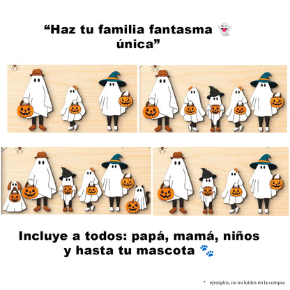 Cuadro Familiar de Fantasmas – Decoración de Halloween