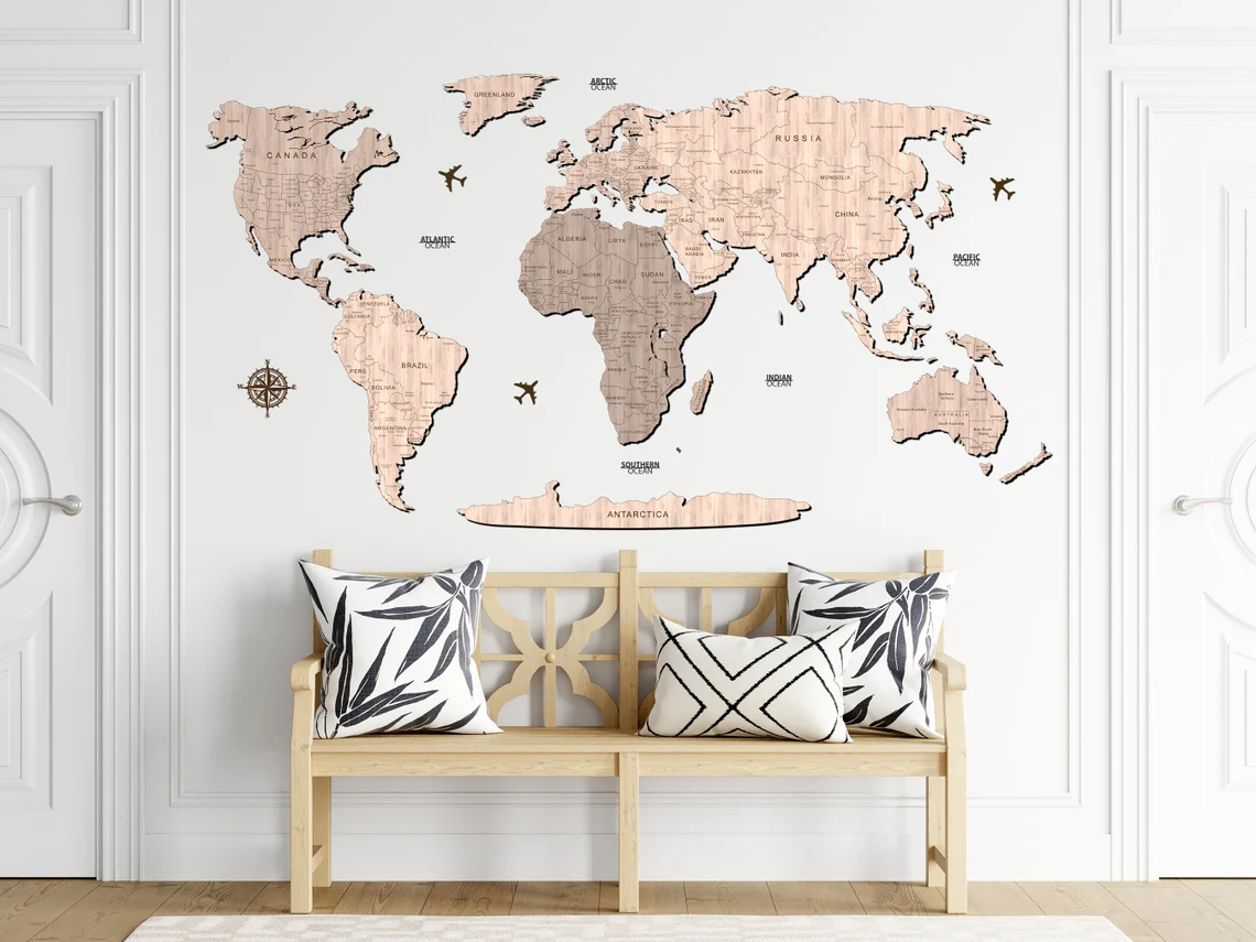 MAPA MUNDIAL CON NOMBRES