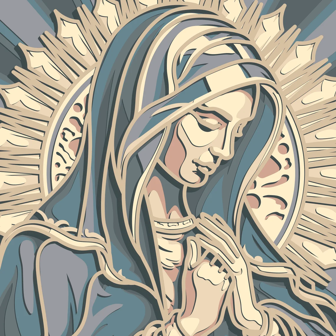 VIRGEN MARÍA MULTICAPAS